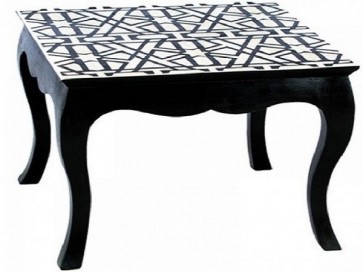 Handmade Bone Inlay Wooden Modern Pattern Coffee Table
