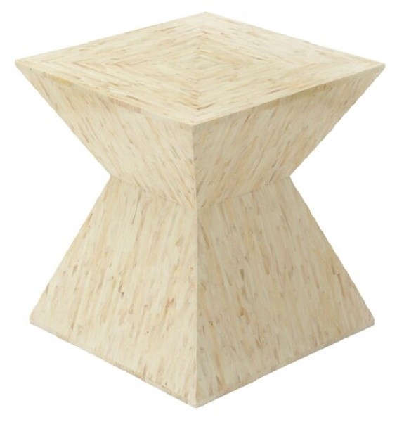 Handmade Bone Inlay Wooden Modern Pattern End Table Furniture.