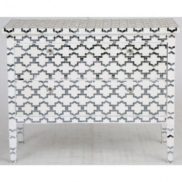 Handmade Bone Inlay Wooden Modern Pattern Sideboard Furniture