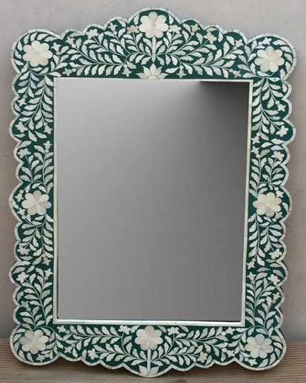 Handmade Bone Inlay Mirror
