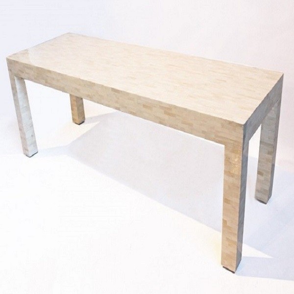 Handmade Bone Inlay Wooden Modern Pattern Console Table Furniture .